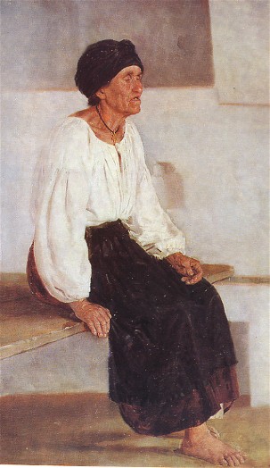 Image - Mykola Pymonenko: A Blind Old Woman (1888).